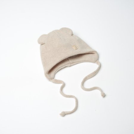 VILAURITA megzta kepurė, dviejų sluoksnių, kreminė, art 1119, 44 cm 
