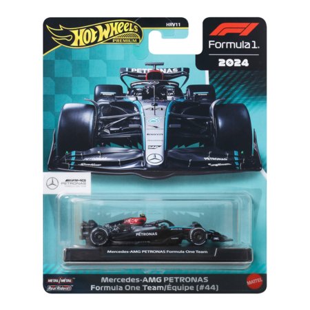 HOT WHEELS Premium lenktyninis Mercedes–Benz 2024 Lewis Hamilton automodeliukas, JBM16 
