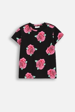 COCCODRILLO marškinėliai trumpomis rankovėmis EVERYDAY GIRL B, mėlyni, WC5143210VGB-015-164, 164 cm 