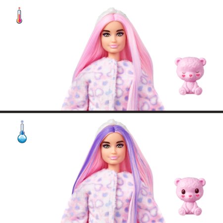 BARBIE Cutie Reveal lėlė marškinėlių serija meškutė, HKR04 HKR04