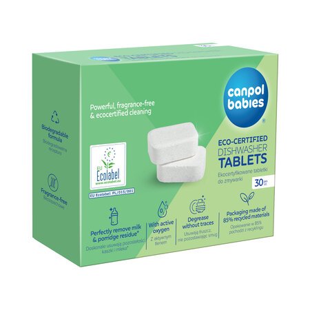 CANPOL BABIES ekologiškos indaplovės tabletės, 30 vnt., 1/502 