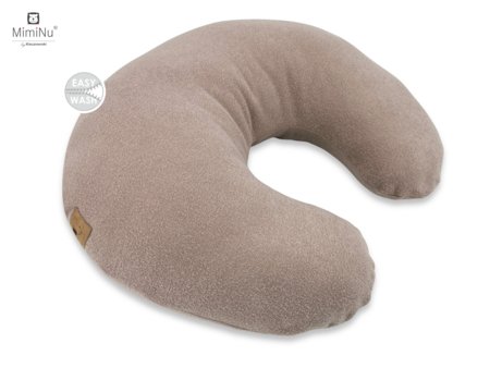 MIMINU bambukinė maitinimo pagalvė su užtrauktuku BEAN, 155 cm., Mocha 