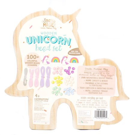 STORY MAGIC kūrybinis rinkinys Mediniai vienaragių karoliukai, 205527 