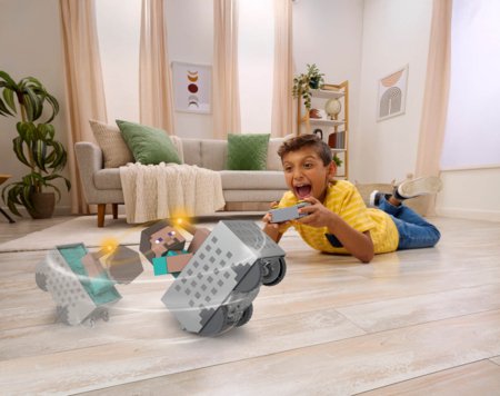 MINECRAFT RC valdoma figūrėlė Steve kasyklos vagonėlyje, JMT40 