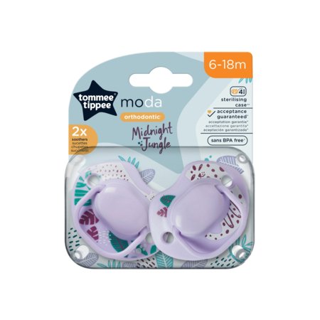 TOMMEE TIPPEE silikoniniai ortodontiniai čiulptukai MODA, 6-18 m., 2 vnt., 43338594 43338592