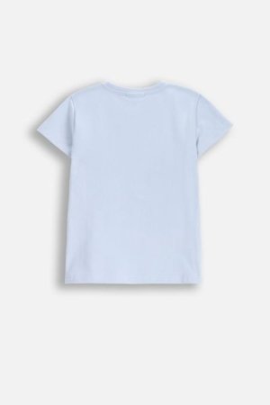 COCCODRILLO marškinėliai trumpomis rankovėmis EVERYDAY GIRL C, mėlyni, WC5143207VGC-036-164, 164 cm 