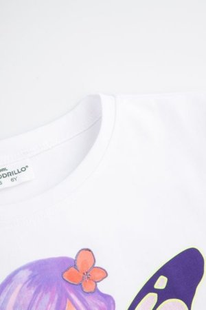 COCCODRILLO marškinėliai ilgomis rankovėmis EVERYDAY GIRL A, balti, WC5143102VGA-001-122, 122 cm 