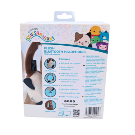 SQUISHMALLOWS pliušinės Bluetooth ausinės Cam, HMSQMBT-CAM 