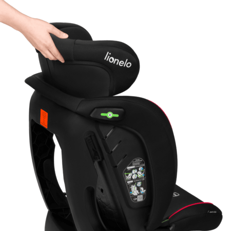 LIONELO automobilinė kėdutė AART I-SIZE, Black carbon red,  40-150 cm., LO-AART I-SIZE 