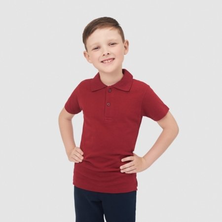 MAMAJUM polo marškinėliai trumpomis rankovėmis, 10-000005, vyšniniai, 140/146 cm 