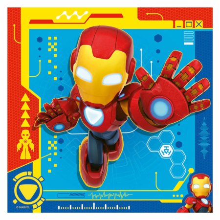 RAVENSBURGER vaikiška dėlionė Iron Man & Friends, 3x49 det., 12004192 