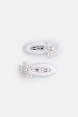 COCCODRILLO plaukų segtukai, kreminiai, WC6311708PBJ-003-000 