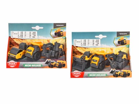 SIMBA DICKIE TOYS VOLVO rinkinys Micro Builders asort., 203722009 203722009