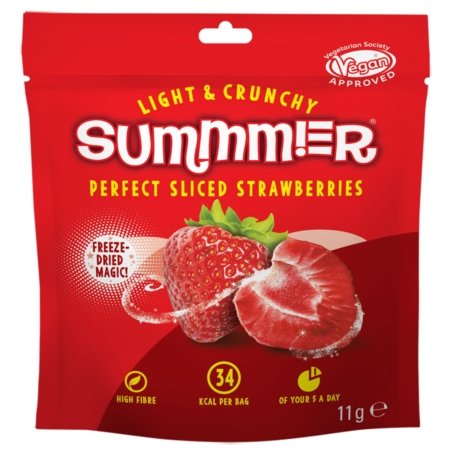 SUMMMER šalčiu džiovintos braškės griežinėliais 11g, 6000031 PR00045