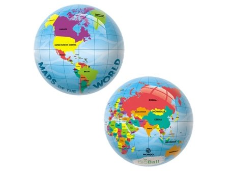 MONDO kamuolys - gaublys Mappamondo, 22 cm, 26043 