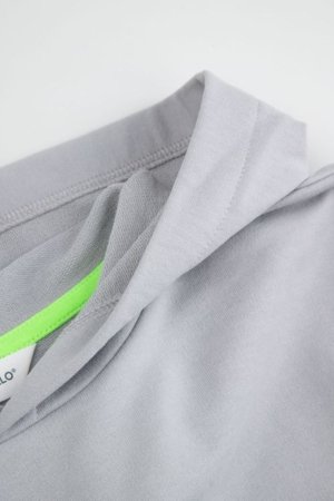 COCCODRILLO džemperis su gobtuvu, pilkas, WC6132301VBA-019-146, 146 dydis 