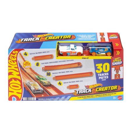 HOT WHEELS didysis trasų prailginimo rinkinys + 2 automodeliukai, JDW42 
