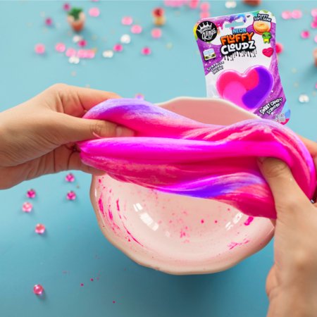 COMPOUND KINGS slaimas Fluffy Cloudz Neon Blister Card Sweet treats candy, WC1116432CKINT 