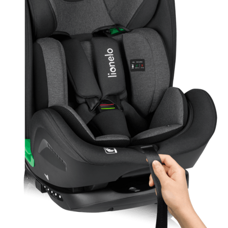 LIONELO automobilinė kėdutė HARPER I-SIZE, Black carbon grey, 76-150 cm., LO-HARPER I-SIZE 