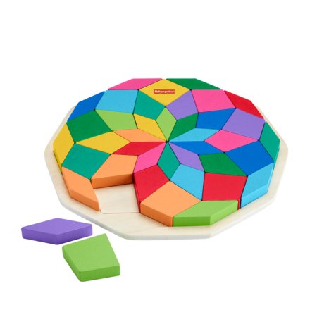 FISHER-PRICE Wood medinė dėlionė mandala, HXT94 