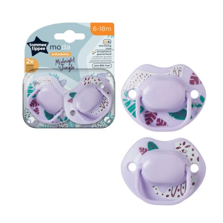 TOMMEE TIPPEE silikoniniai ortodontiniai čiulptukai MODA, 6-18 m., 2 vnt., 43338594 43338592