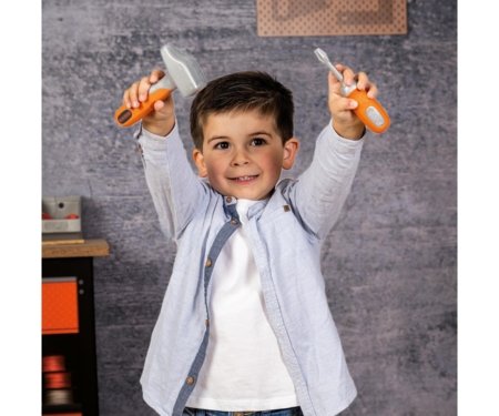 SMOBY BLACK & DECKER meistro įrankių dėžė, 6 įrankiai, 7600360940 