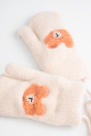 COCCODRILLO pirštinės ACCESSORIES WINTER BOY, kreminės, ZC5360103AWB-002-S, S cm 