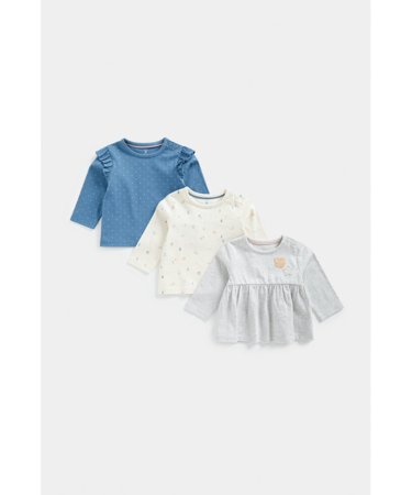 MOTHERCARE marškinėliai ilgomis rankovėmis, FE041 3vnt.,  