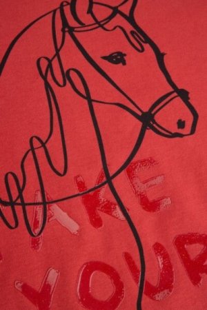 COCCODRILLO marškinėliai RODEO GIRL JUNIOR, claret, ZC4143101RGJ-017-164, 164 cm 