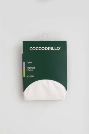COCCODRILLO pėdkelnės TIGHT MICROFIBRE COLORFUL, baltos, cm 