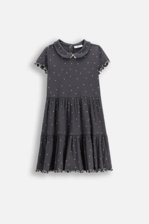 COCCODRILLO suknelė trumpomis rankovėmis, pilka, WC6129201HGK-020-104, 104 cm 