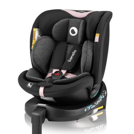 LIONELO automobilinė kėdutė NAVY I-SIZE, Black pink,  40-150 cm., LO-NAVY I-SIZE 