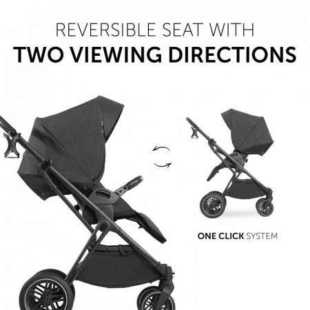 HAUCK universalus vežimėlis VISION X SET 2in1, Melange Black, 165232 165232