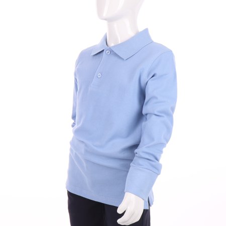 MAMAJUM polo marškinėliai ilgomis rankovėmis 10-000006, žydri, 128/134 cm 10-000006