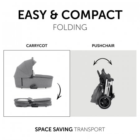 HAUCK universalus vežimėlis VISION X SET 2in1, Melange Grey, 165256 165256