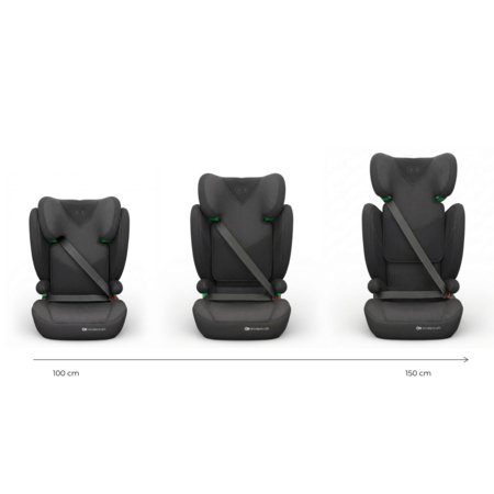 KINDERKRAFT automobilinė kėdutė JUNIOR FIX 2 PLUS, 100-150 cm., Black, KCJUFI20BLKPL0N 