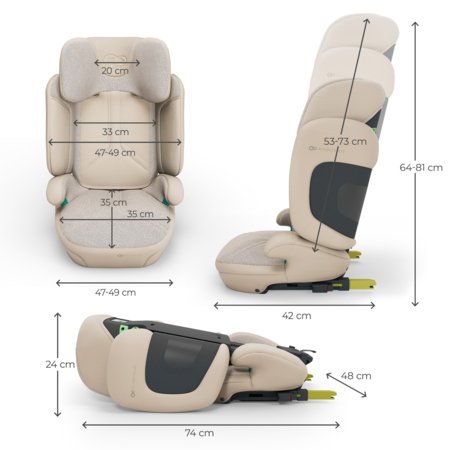 KINDERKRAFT automobilinė kėdutė XPAND 2 PRO, 100-150 cm., Beige, KCXPPR02BEG0000 
