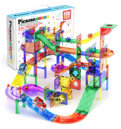 PICASSO TILES Magnetinis konstruktorius 2in1 set 108 det., PTG108 