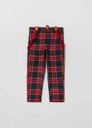 OVS 1 EN BOY 3-10Y TROUSER 2H 9-10 GREEN CHECK 001913173 