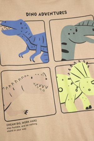 COCCODRILLO marškinėliai trumpomis rankovėmis, smėlio spalvos, cm 