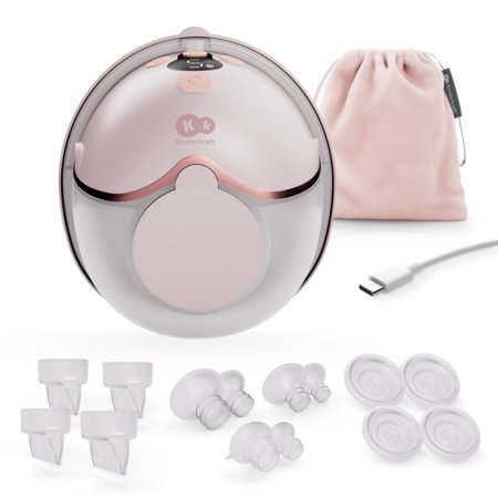KINDERKRAFT viengubas nešiojamas elektrinis pientraukis MAMAFLOW, pink, KEMAFL00PNK0000 