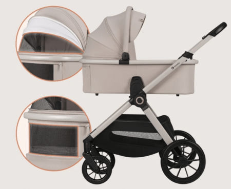 LIONELO universalus vežimėlis LAYLA 2in1, Beige taupe, LO-LAYLA 2IN1 