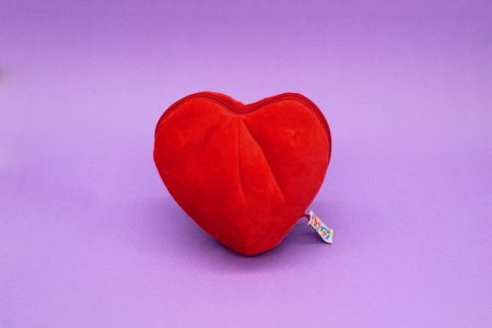 FLIPETZ pliušinis žaislas - rožė širdelėje, Poppy red, 80400 