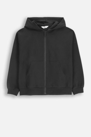 COCCODRILLO susegamas džemperis su gobtuvu, juodas, dydis 