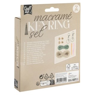 CRAFT ID kūrybinis makramės rinkinys - raktų pakabukai, CR1728/GE 