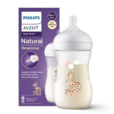 PHILIPS AVENT 83020 Buteliukas "Natural Response" ŽIRAFA, 1 mėn.+, 260ml, SCY903/66 1/066