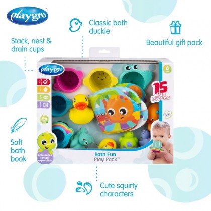 PLAYGRO vonios žaislų rinkinys Fun Play, 0188341 0188341