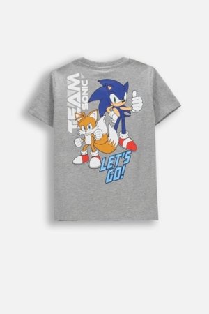 COCCODRILLO marškinėliai trumpomis rankovėmis LICENCE BOY, pilki, WC5143211LBD-019-122, 122 cm 