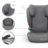 KINDERKRAFT automobilinė kėdutė JUNIOR FIX 2 PLUS, 100-150 cm., Grey, KCJUFI20GRYPL0N 