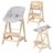 ROBA maitinimo kėdutė 2in1 BORN UP, Grey, 75063NAV230 